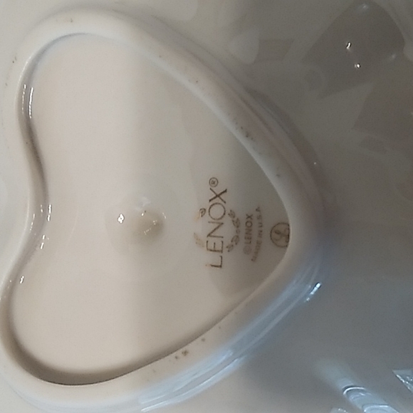 LENOX WEDDING / PROMISE RING  DISH, IVORY AND GOLD - Picture 3 of 5